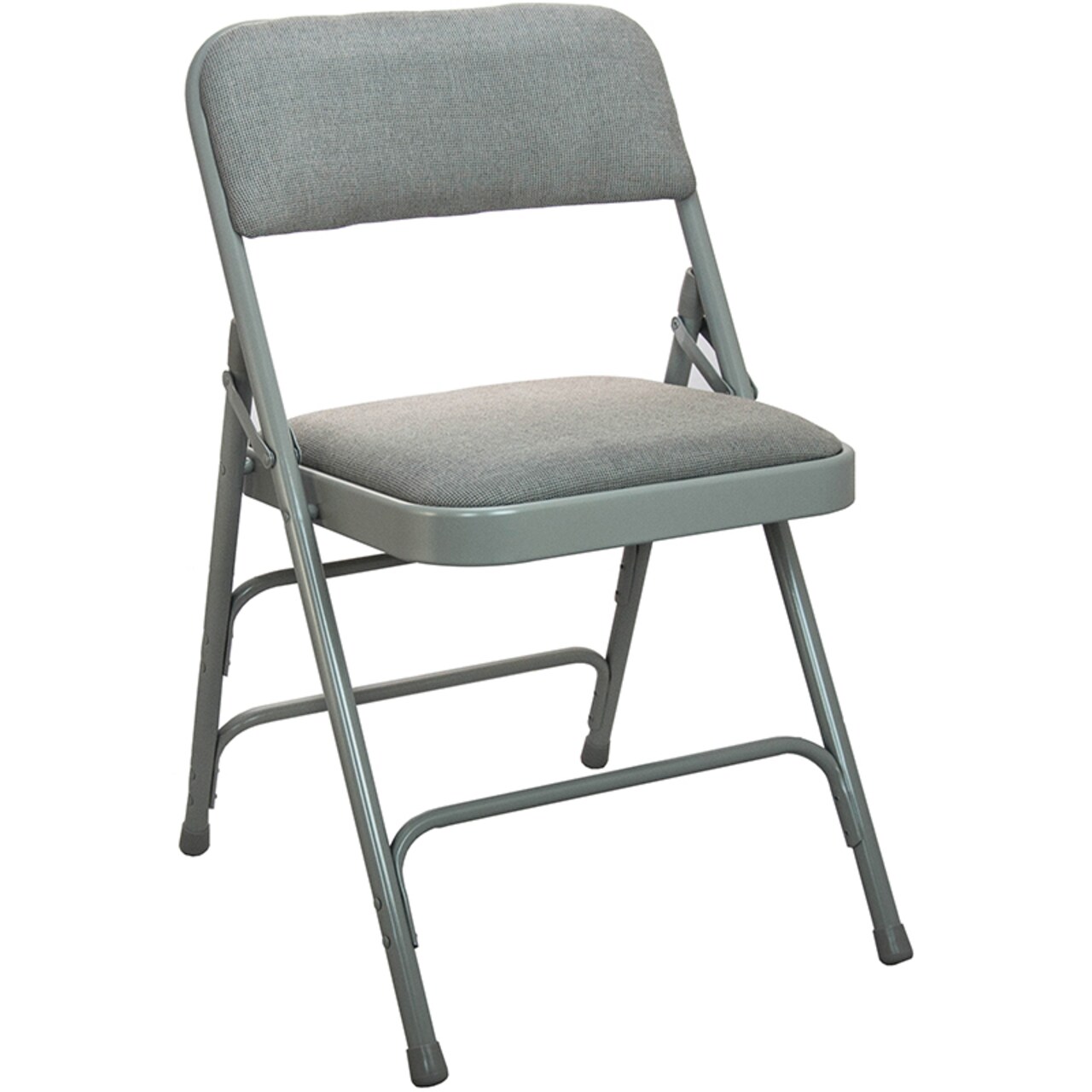 Flash Furniture 2-Pack Advantage Grey Padded Metal Folding Chair - Grey 1-in Fabric Seat